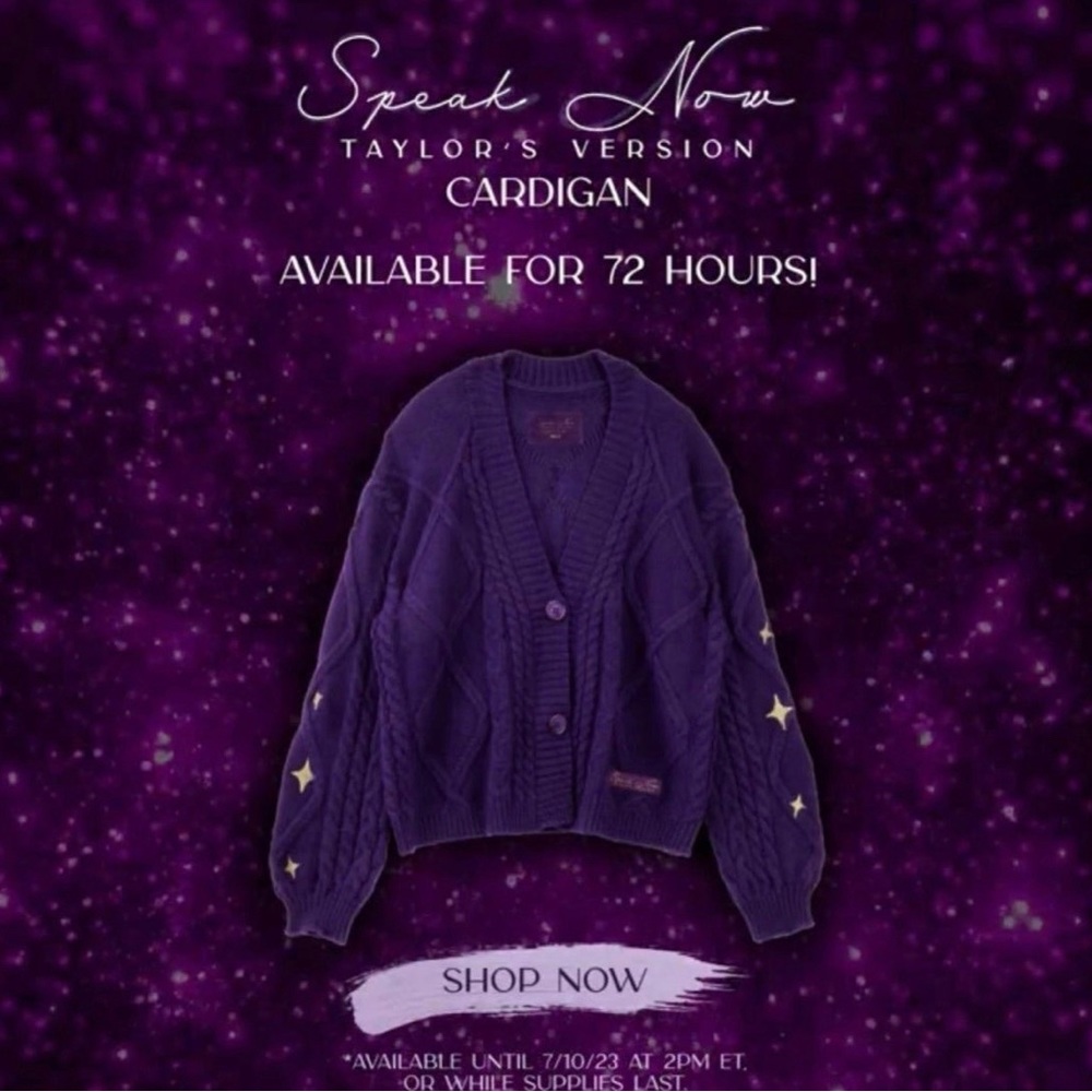 NIB Taylor Swift Speak Now Cardigan ✨